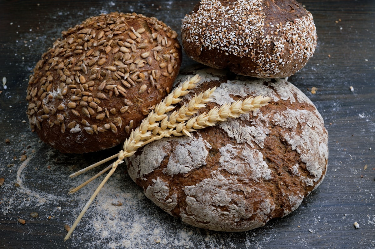 Selection of freshly baked artisan bread